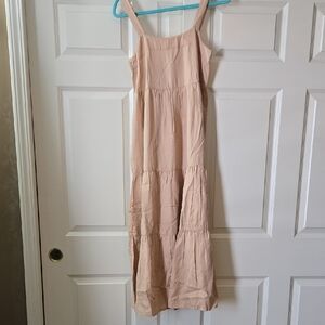 Cream Sun Dress With Pockets